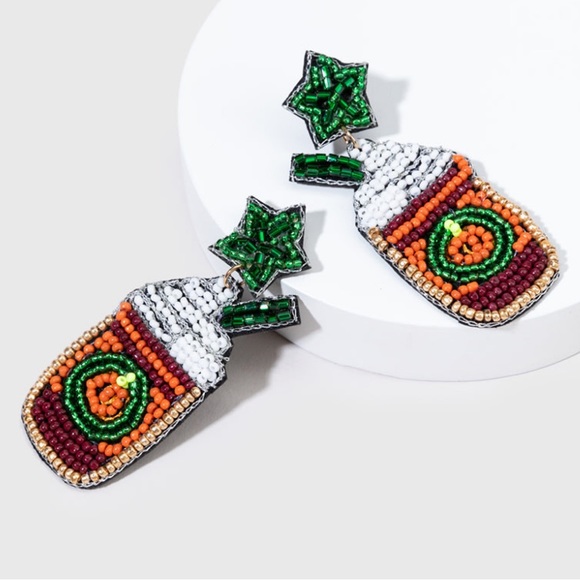 ☄️HP🎃Pumpkin Spiced Latte Earrings☕️ - Picture 2 of 2